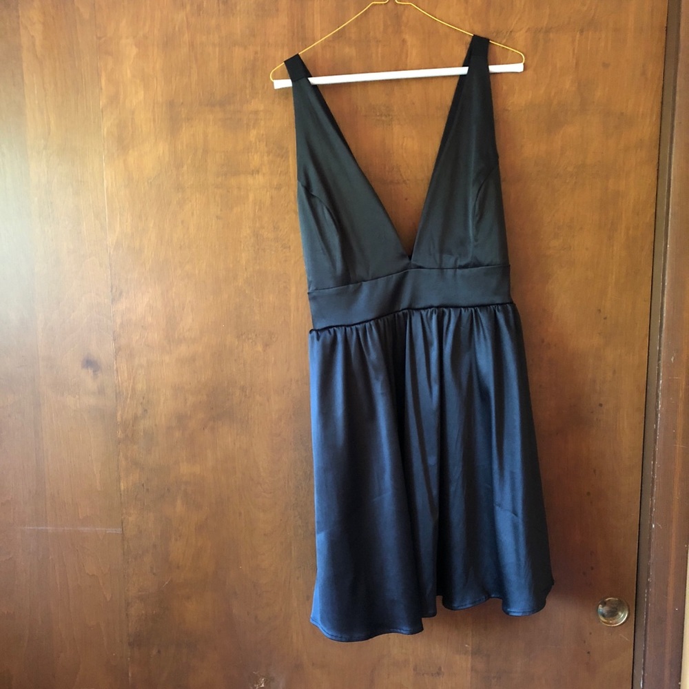 Black mini dress